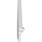 Ekena Millwork Peaked Cap Sunburst Architectural PVC Combination Pediment, 52"W x 19-7/8"H x 2-3/4"P (Pitch 6/12) PEDPC052X200PKC01 - alternate 3